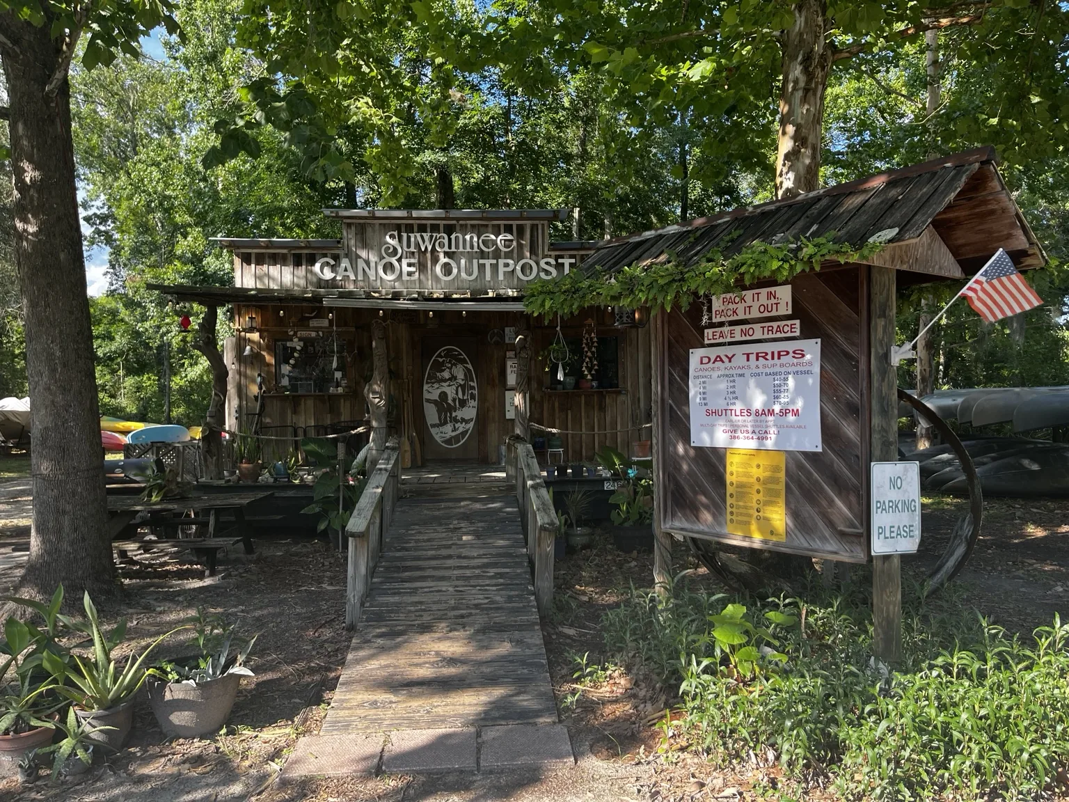Suwannee Canoe Outpost headquarters at Spirit of the Suwannee Music Park in Live Oak Florida