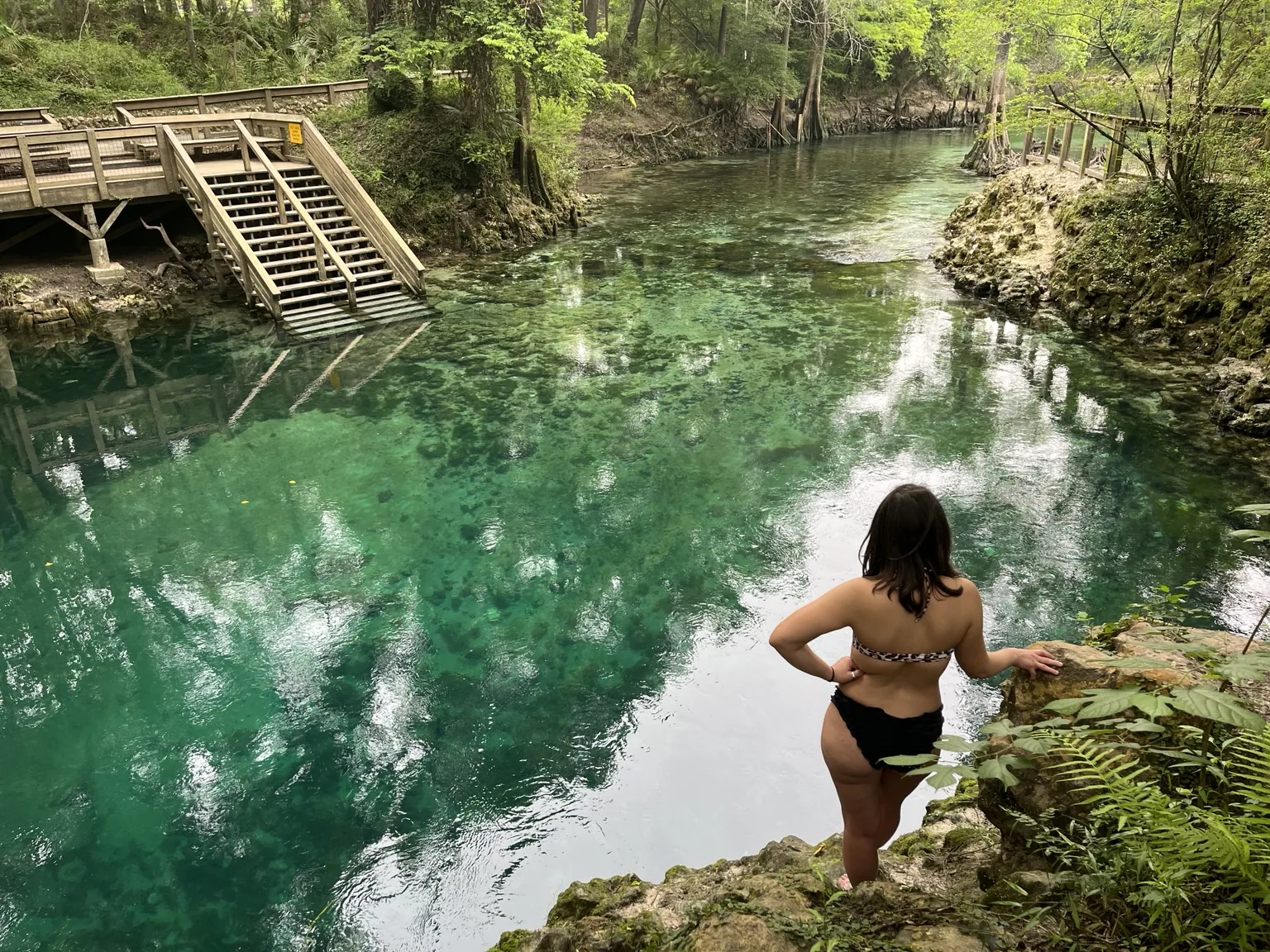 Madison Blue Spring on the Withlacoochee River with clear turquoise spring water